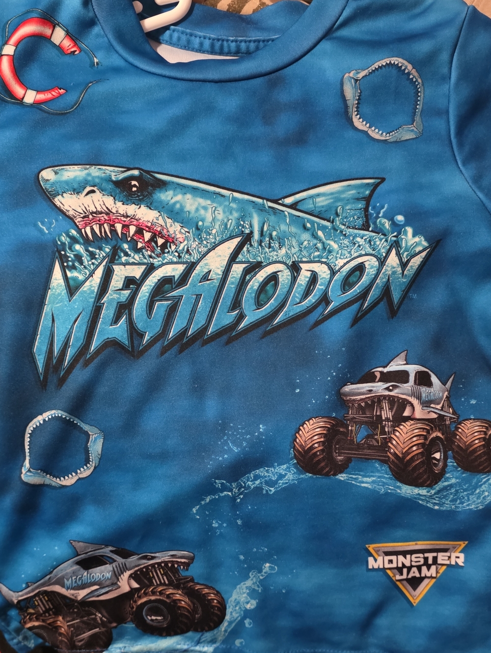 🦈 Monster Jam Megalodon Boys' Blue Graphic Tee